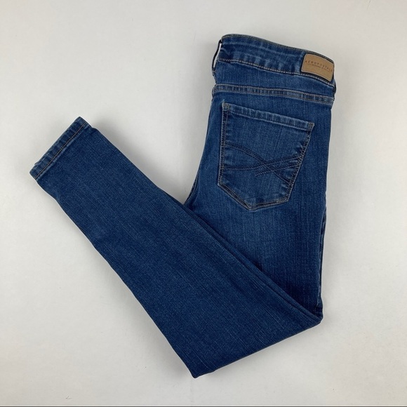 Aeropostale Jeggings Girls 6 Short Blue Denim - Picture 1 of 10